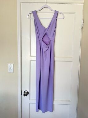 Nasty Gal Lavender Backless Midi Dress with Twisted Cutout